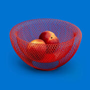 Red wire mesh bowl